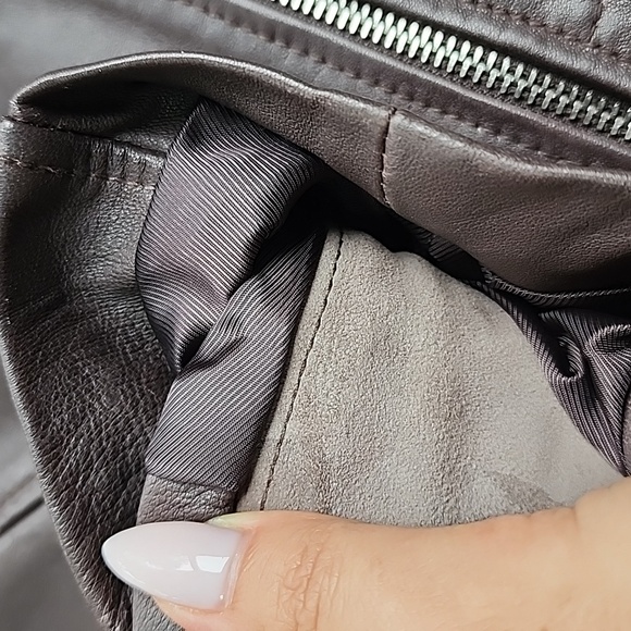 Leather biker jacket - Picture 4 of 15